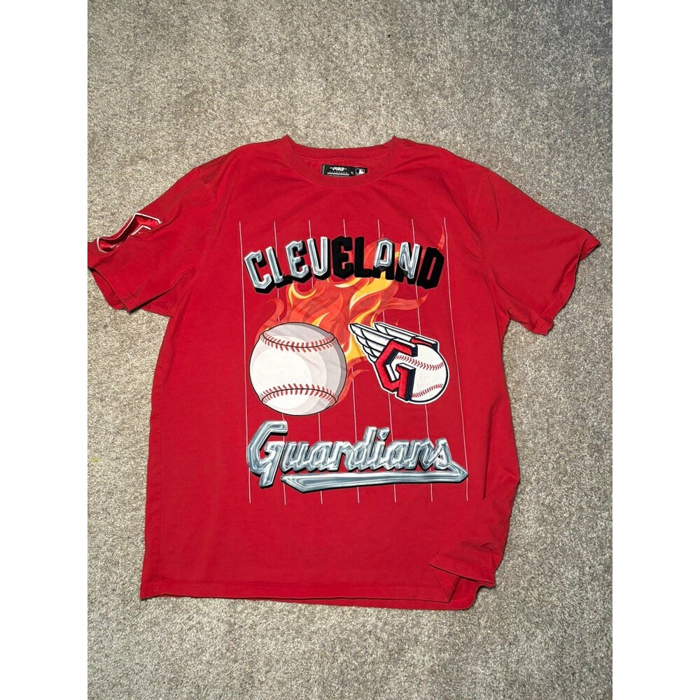 Pro Standard Cleveland Guardians MLB Baseball T-Shirt Red Size XL